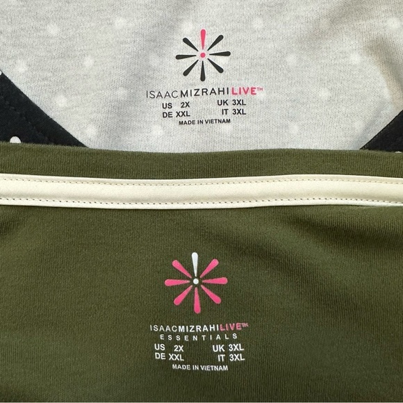 Isaac Mizrahi Live BUNDLE (2) Pima Cotton 3/4 Sleeves Top, Size 2X - Picture 12 of 14